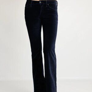 James Jeans Humphrey Flare Velvet Pants in Navy Blue (Size 25)